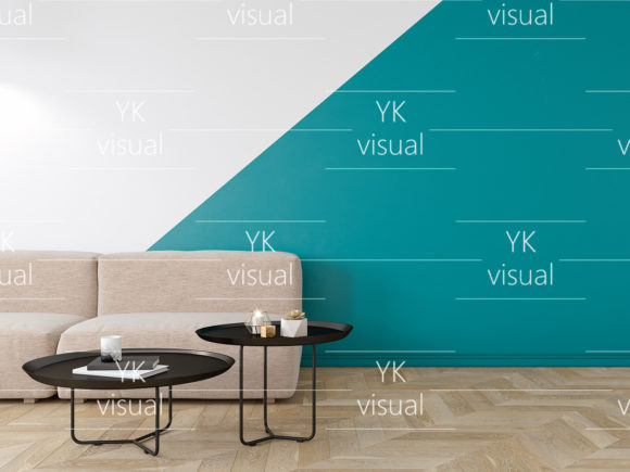 Download Interior with Geometric Print on Wall - Premium Bundle