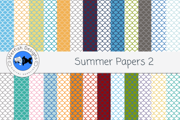 Download Summer Digital Paper in Geometric Print - Summer Collection