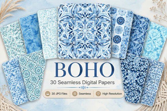 Download Boho Digital Papers - Digital papers Collection
