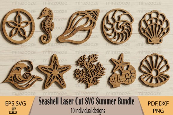 Download Seashell Laser Cut SVG Summer Bundle - Summer Collection