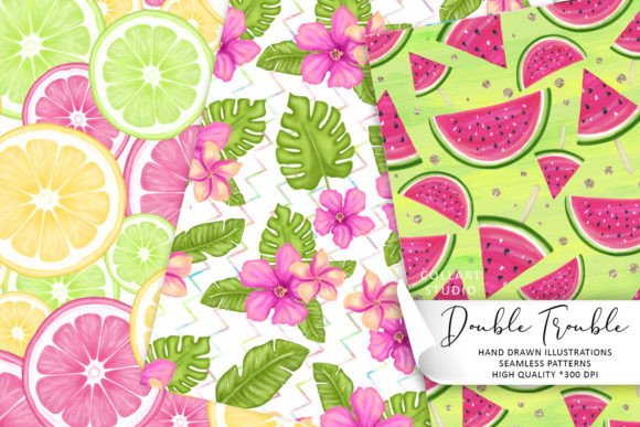 Download Best Friends Seamless Patterns, Summer - Summer Collection