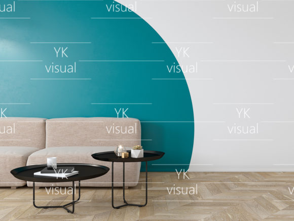 Download Interior with Geometric Print on Wall - Premium Bundle